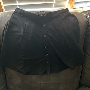 Black Velvet Mini Skirt